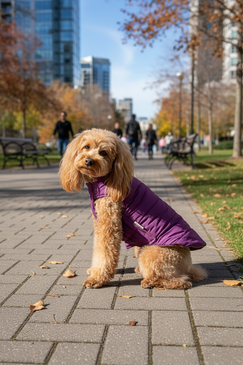 The Reversible Vest Jacket – Purple & Caramel