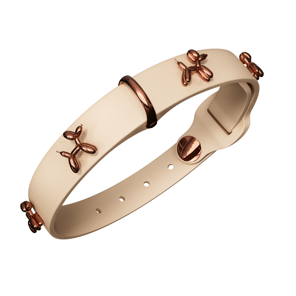 Ballon Beige Dog Collar | Premium Collar | SANDDOG-0