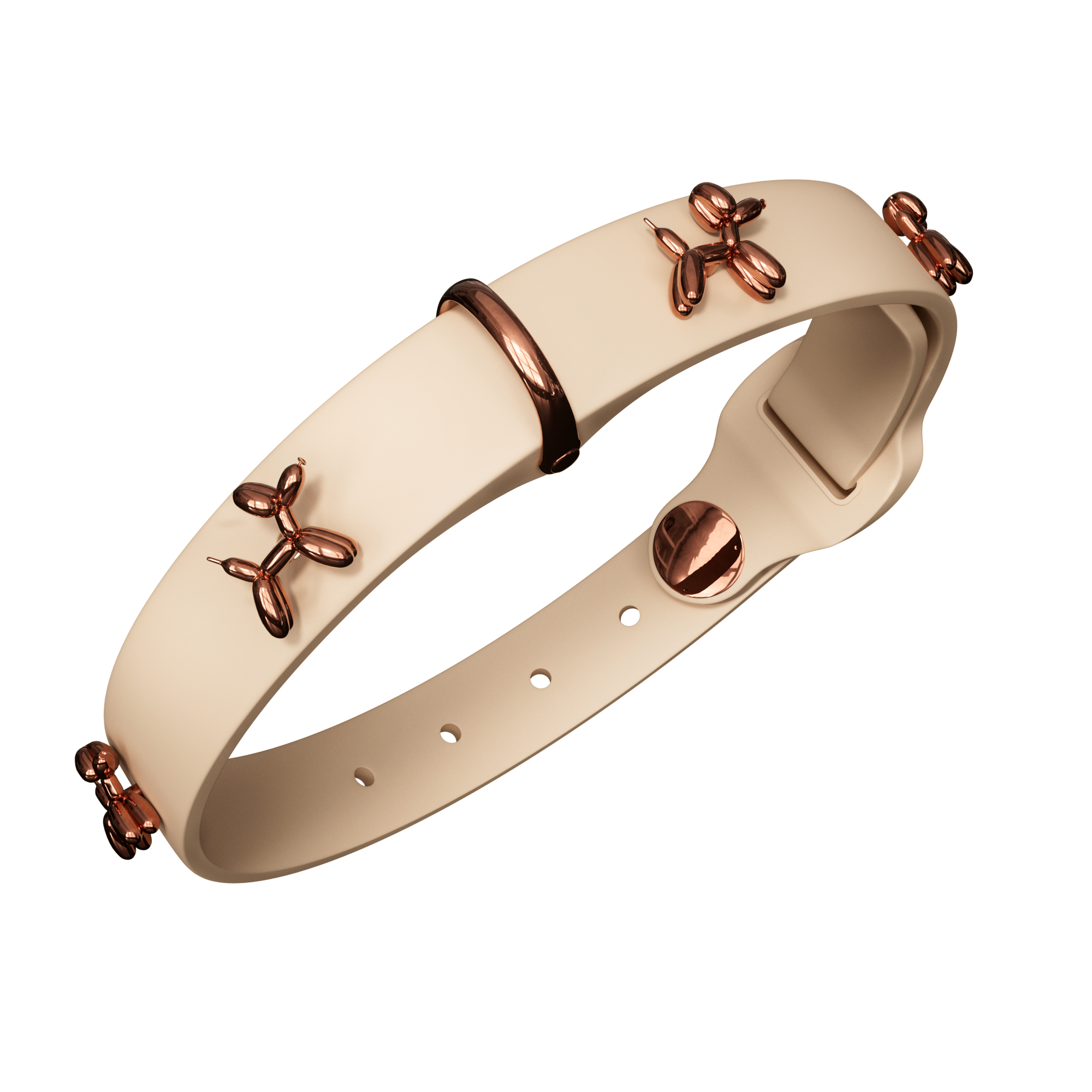 Ballon Beige Dog Collar | Premium Collar | SANDDOG-0