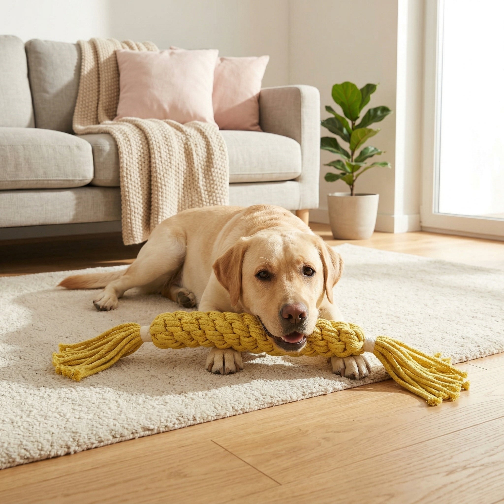 Jumbo Yellow Candy Rope Toy-1