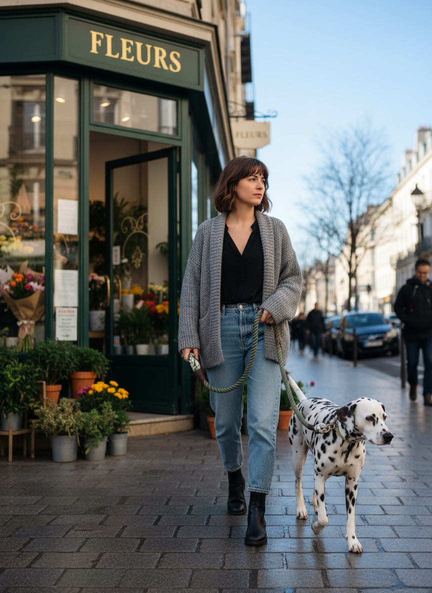 The Urban Hands-Free Rope Leash – Ombre Dark Olive