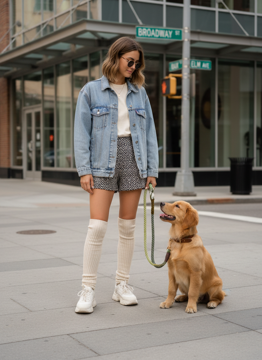 The Urban Hands-Free Rope Leash – Ombre Dark Olive