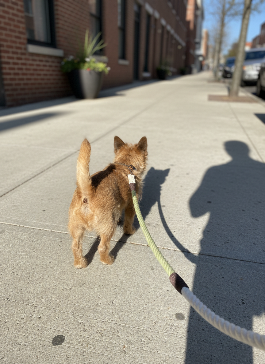 The Urban Hands-Free Rope Leash – Ombre Dark Olive