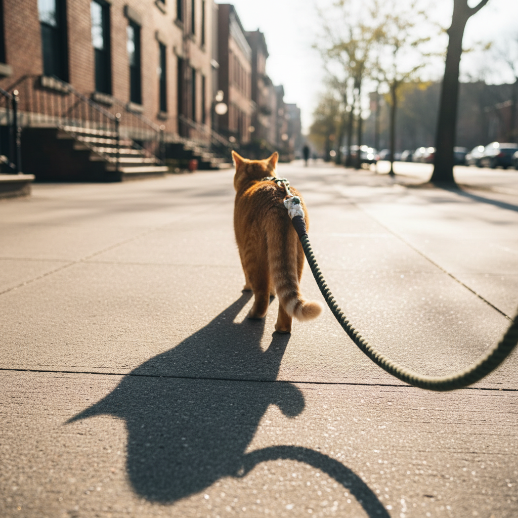 The Urban Hands-Free Rope Leash – Ombre Dark Olive